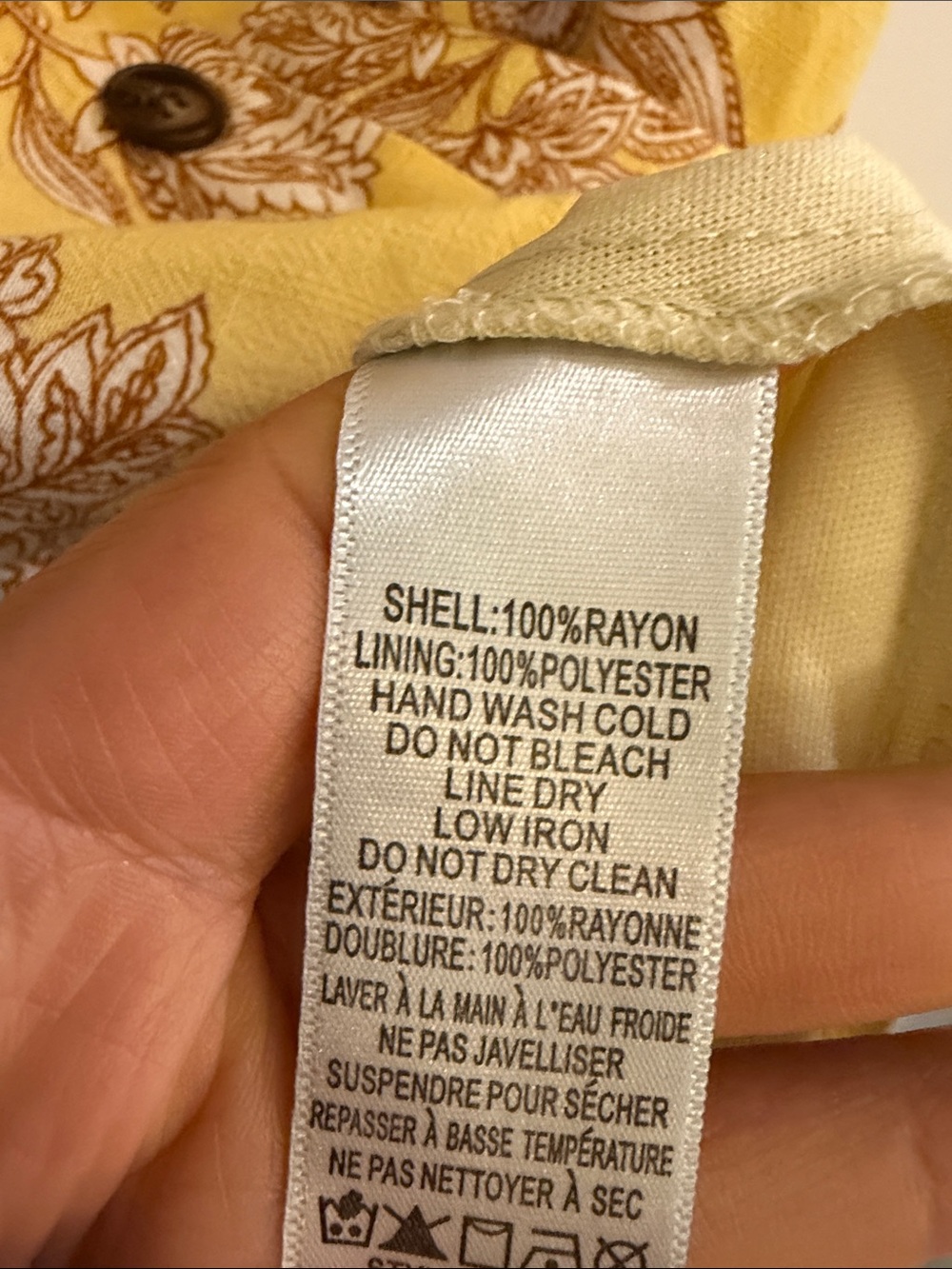 Monteau Yellow Floral Button-Down Midi Dress - #255 - Picture 7 of 7
